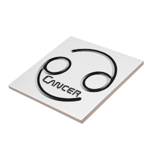 CANCER, abstrakte Gestaltung des Zodiakzeichens, Fliese