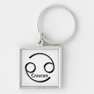 CANCER, abstrakte Gestaltung des Zodiakzeichens, Schlüsselanhänger