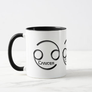 CANCER, abstrakte Gestaltung des Zodiakzeichens, Tasse