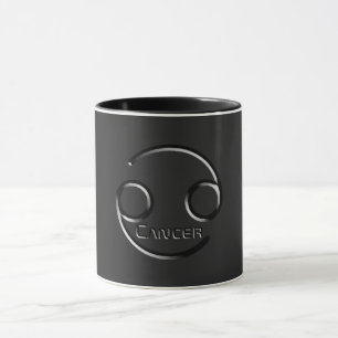 CANCER, abstrakte Gestaltung des Zodiakzeichens, Tasse