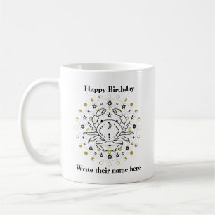 Cancer Astrologie Anniversaire Mug 21 juin-22 juil