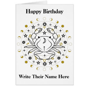 Cancer Astrologie Carte d'anniversaire 21 juin-22 