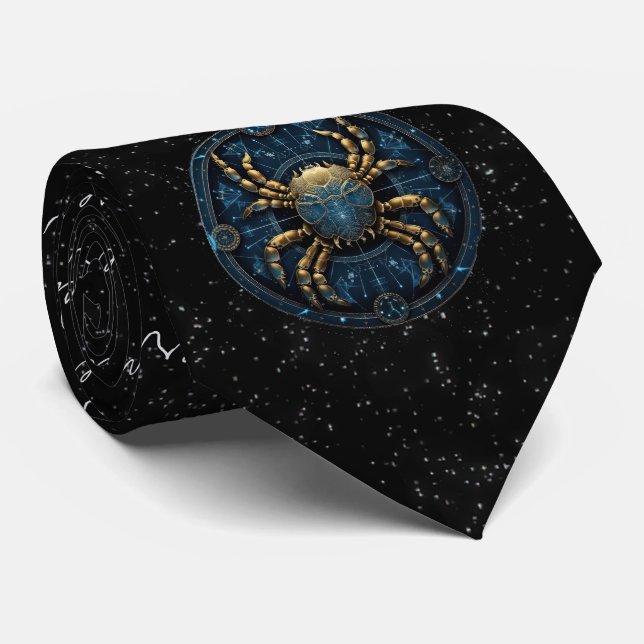 Cancer Astrologie Zodiac Cravate (Roulé)