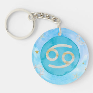Cancer Astrologie Zodiac Porte - clé - Coeur et Lu