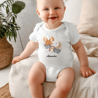 Cancer Baby: Crab's Cosy Zodiac individuell anpass Baby Strampler