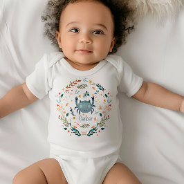 Cancer Baby - Sweet and Sensitive - Zodiac Design Baby Strampler
