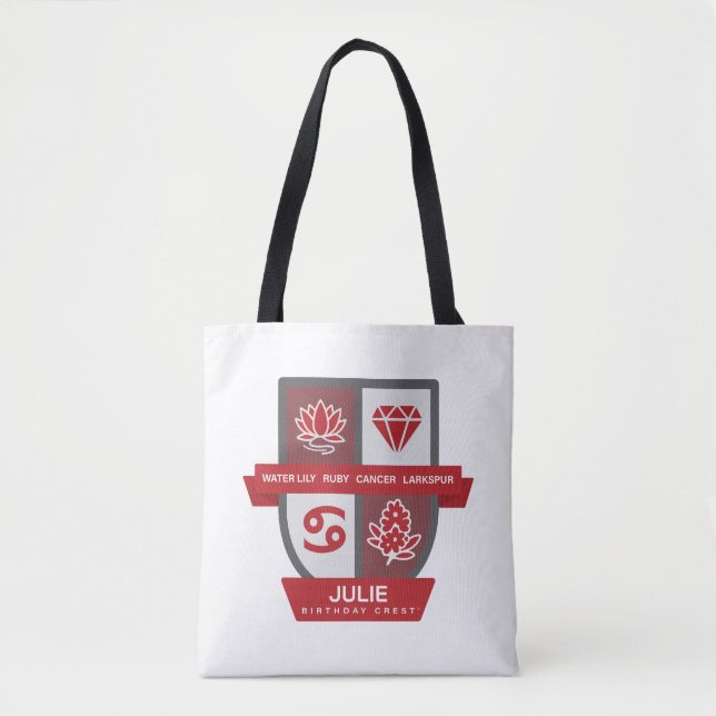 Cancer Birthday Crest™ for July 1-22 Tasche (Vorderseite)