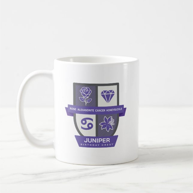 Cancer Birthday Crest™ for June 22-30 Mug (Gauche)