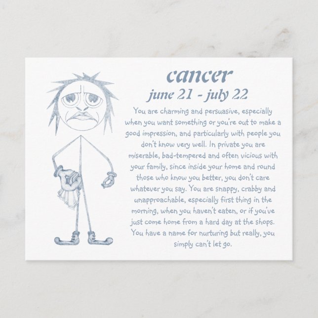 Cancer [ - BitchScope - ] Carte postale (Devant)