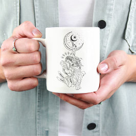 Cancer Capricorn Girl 15oz Black Rim Tasse