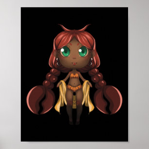 Cancer Chibi Anime Niedlich Girl Solo Sticker Poster