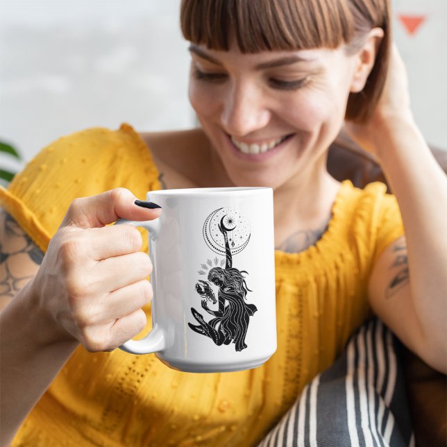 Cancer Dancing Girl 15oz Black Rim Tasse (Von Creator hochgeladen)