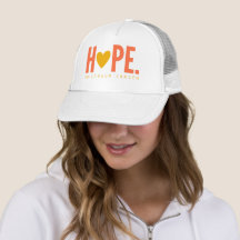 cancer de l'enfance HOPE coeur or Casquette