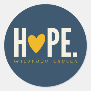 cancer de l'enfance HOPE coeur or Stickers Étiquet