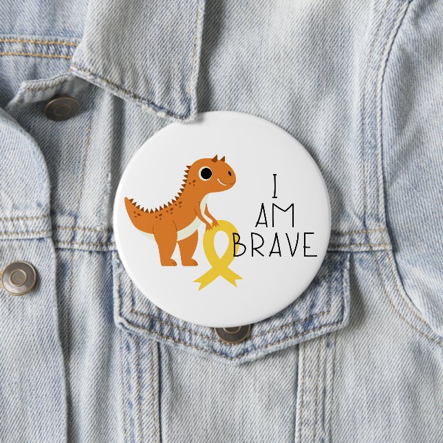 cancer de l'enfance. Je suis courageux. Badge (En situation)