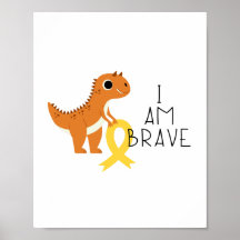 cancer de l'enfance. Je suis courageux. Poster et 