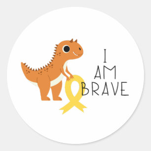 cancer de l'enfance. Je suis courageux. Stickers &