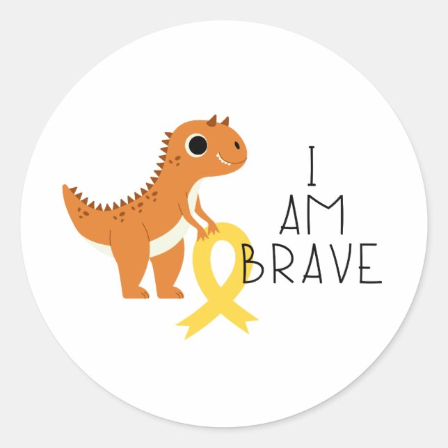cancer de l'enfance. Je suis courageux. Stickers & (Devant)
