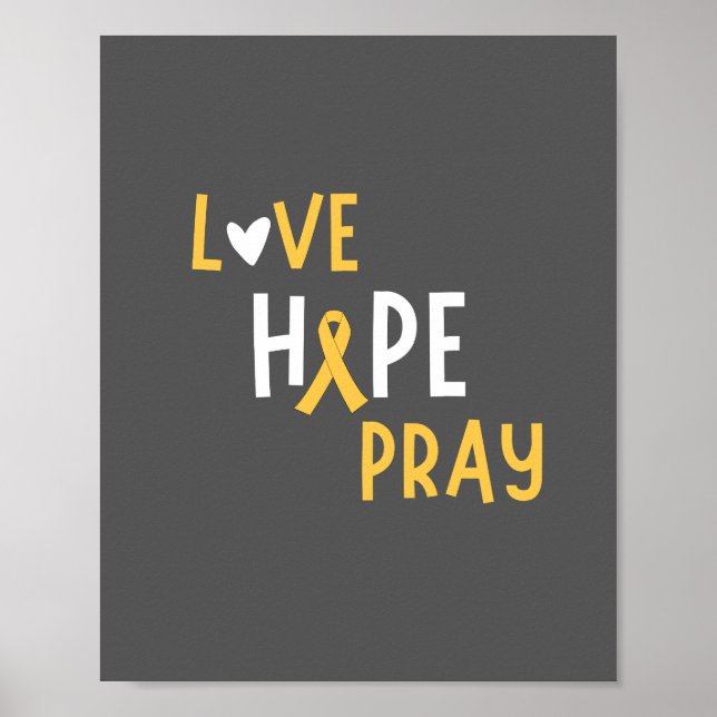cancer de l'enfance.love.hope.pray. Poster et impr (Devant)