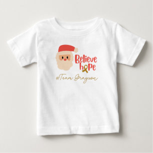 cancer de l'enfance Noël Personnalisé Baby T-shirt