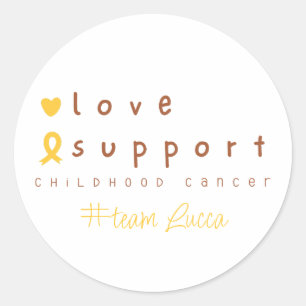 cancer de l'enfance nom personnalisé Stickers Étiq