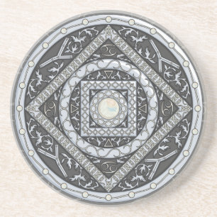 Cancer Dessous de verre Mandala