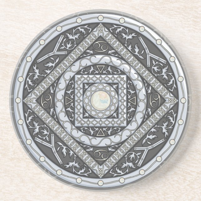 Cancer Dessous de verre Mandala (Devant)