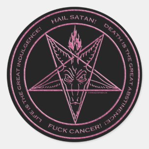 CANCER DU FEU ! Baphomet autocollant