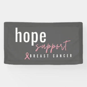 cancer du sein. espoir. soutien. Banderole