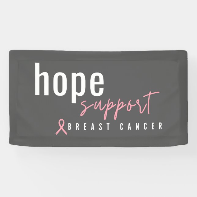 cancer du sein. espoir. soutien. Banderole (Horizontal)