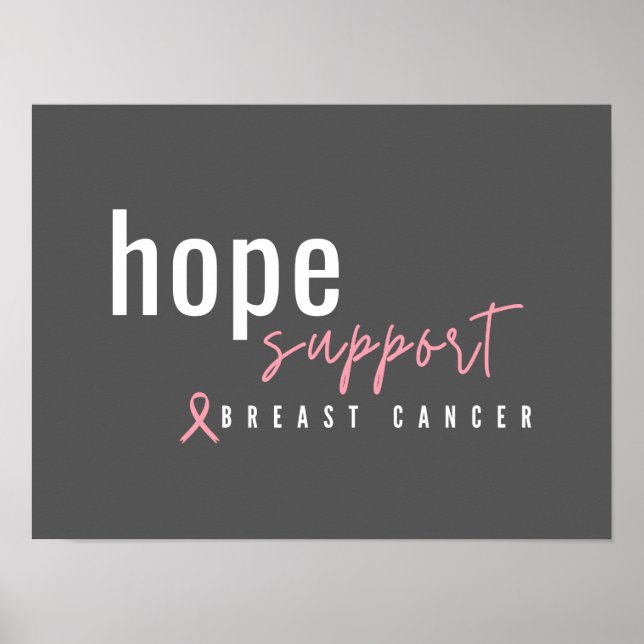 cancer du sein. espoir. soutien. Poster et impress (Devant)