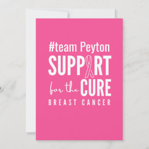 cancer du sein nom personnalisé Invitation Faire-p