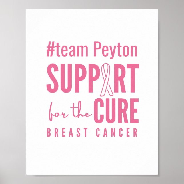 cancer du sein nom personnalisé Poster Prints (Devant)