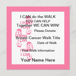 Cancer Du Sein Rose Je Pink Je Peux Invitation