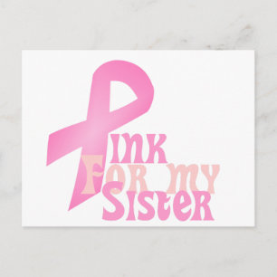 Cancer du sein rose pour la carte postale Soeur