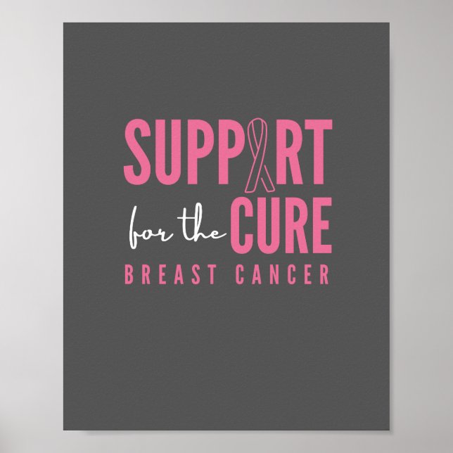cancer du sein. support.cure. Poster et impression (Devant)