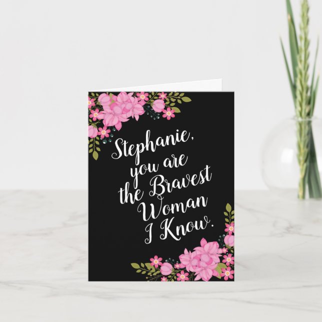 Cancer Encouragement, pour elle, la carte de femme (Devant)