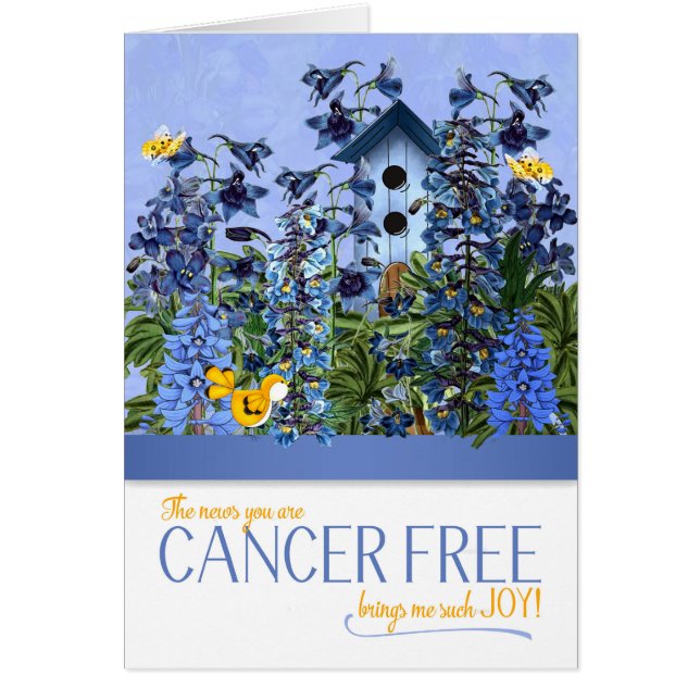 Cancer Free Me Joy Blue Larkspur (Devant)