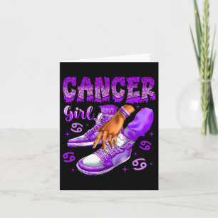 Cancer Girl Birthday Black Women Sneakers Zodiac S Karte