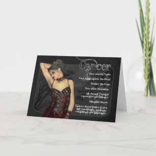Cancer Gothique Zodiac Carte d'anniversaire