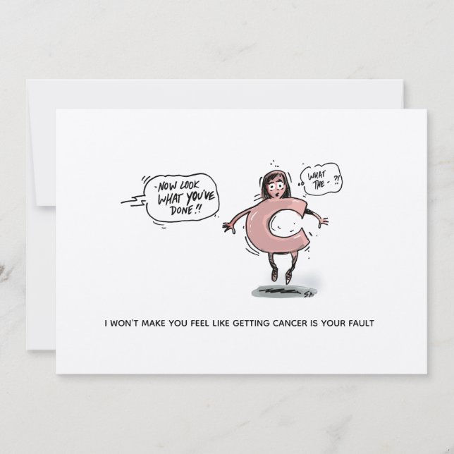 Cancer Honte Funny Cancer Carte postale (Devant)