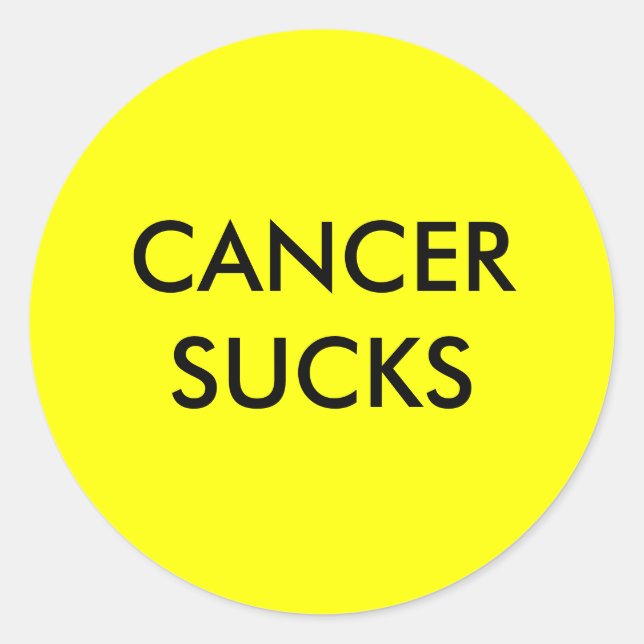 CANCER IST ZUM KOTZEN RUNDER AUFKLEBER (Vorderseite)