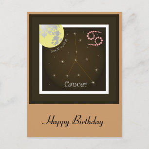 Cancer June 22 to July 22 Postkarte