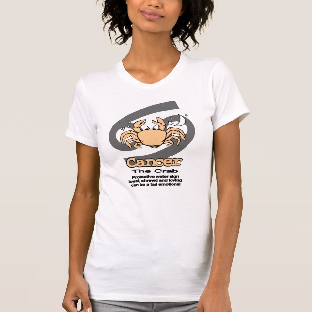 Cancer Le crabe astrologie zodiaque t-shirt jaune (Devant)