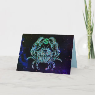 cancer le crabe zodiac carte de voeux