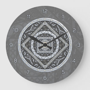 Cancer Mandala Clock Große Wanduhr