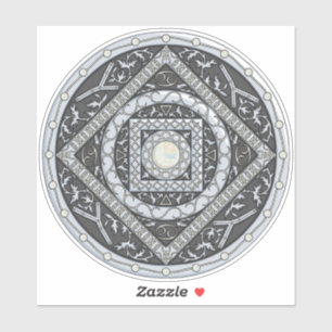 Cancer Mandala Contour Sticker