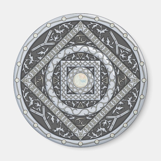 Cancer Mandala Magnet (Vorne)