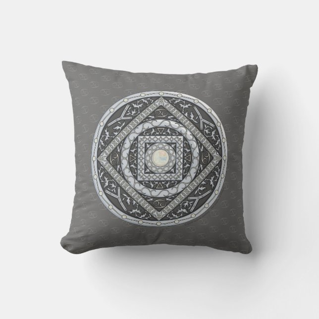 Cancer Mandala Pillow Kissen (Vorderseite)