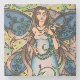 Cancer MoonChild Fairy Goddess Steinuntersetzer